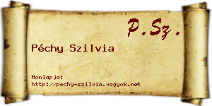 Péchy Szilvia névjegykártya
