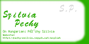 szilvia pechy business card